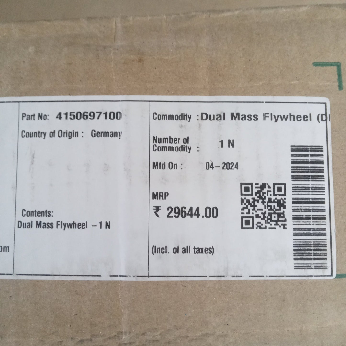 Jeep Compass, MGHEC, Tata Harrier Manual Diesel Flywheel ‐ 415069710 LUK