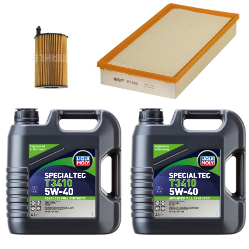 Audi Q7, Porsche Cayenne, VW Touareg 3.0 Service Combo - Liqui Moly Advance Full Synthetic 5W-40 8 Litres + Oil & Air Filter