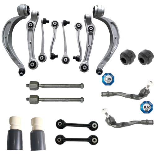 Audi A4 8K - Front Suspension Kit (Lower Arms + Upper Arms + Linkers + Tie Rod + Shocker Kit + Jumping Rod Bush)