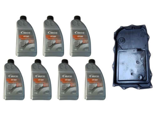BMW 3 F30, G20, 5 F10, G30, 7 F01, Jaguar XF X250, X260 Transmission Pan ZF, Transmission Oil 7L Vaico ATF 8HP Combo - ZF, Vaico