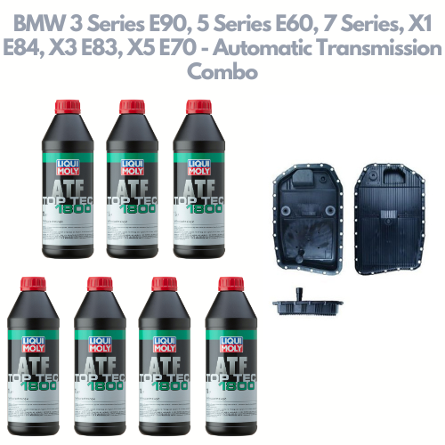 BMW 3 Series E90 5 Series E60 7 Series X1 E84 X3 E83 X5 E70 ATF Filter ZF Liqui Moly Top Tec ATF 1800 7 litres Combo