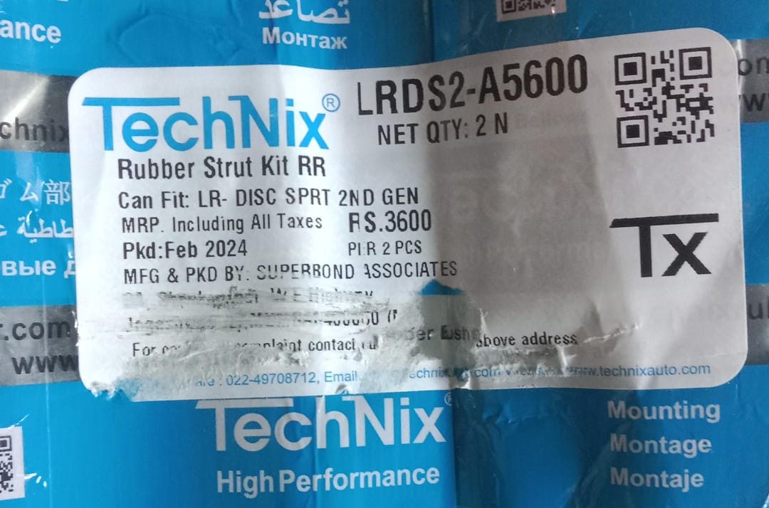 Land Rover Disc Sport Rear Shocker Kit - LRDS2-A5600 TechNix