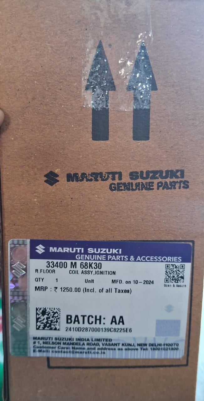 Maruti Suzuki Wagon R K Series, Swift K Series, (Ertiga New Up to 2019) Ignition Coil - 33400 M 68K30 - MGP Genuine