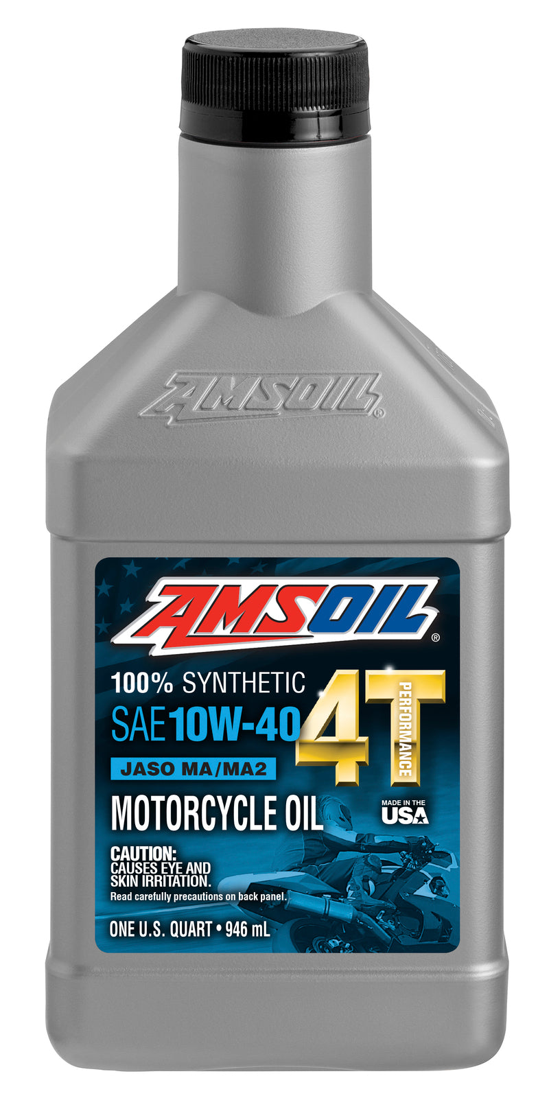 Amsoil SAE 10W-40 4T 100% Synthetic Motorcycle Oil 946ml - MC4QT Amsoil