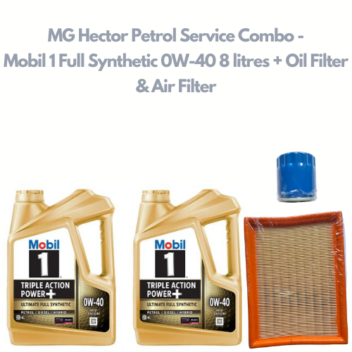 MGHEC Petrol Service Combo - Mobil 1 Full Synthetic 0W-40 8 litres + Oil Filter & Air Filter