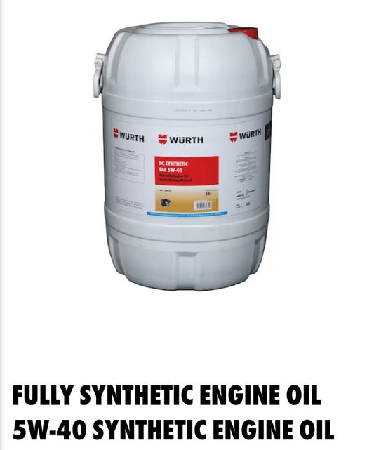 Wurth Fully Synthetic Engine Oil SAE 5W-40 55 Ltrs - Wurth
