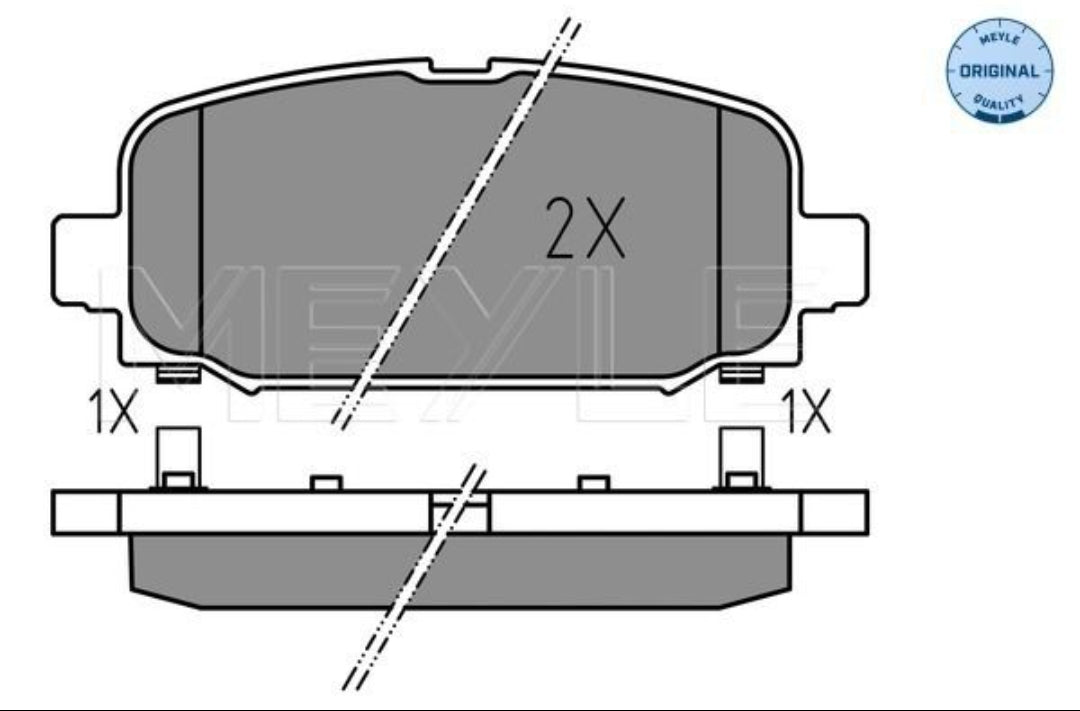 Jeep Compass Rear Brake Pad Set - 0252284418 Meyle Germany