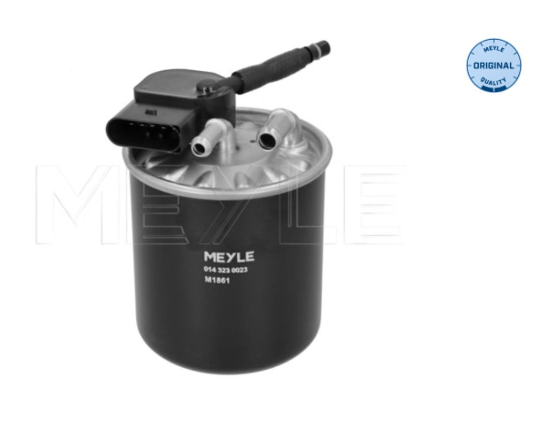 Mercedes C, E, GL, ML, S, GLK, SLK Diesel Filter - 0143230023 Meyle Germany + Meyle Front Brake Pads 0252431019 + Mahle Air Filter LX 1833
