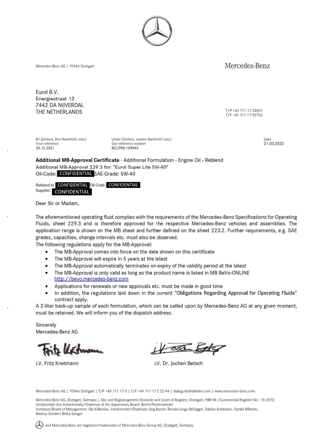 Eurol Super Lite 5W-40 Fully Synthetic Engine Oil 1L - Eurol