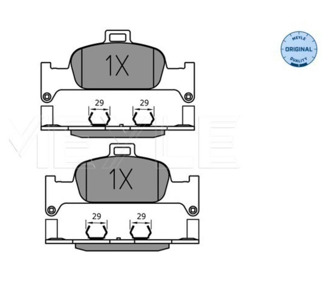 Audi A4 8W2, A6 4A2, Q5 FYB Front Brake Pad Set - 0252240216 Meyle Germany