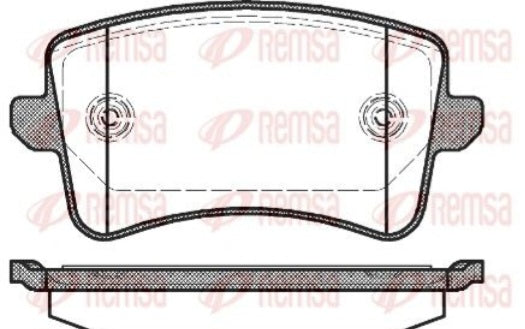 Audi A4 8K, Q5 8RB - Rear Brake Pad Set - KR 1343.00 - Remsa