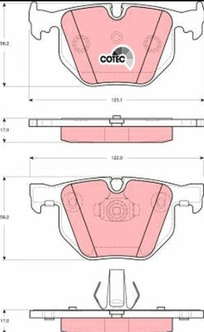 BMW 7 E65 Rear Brake Pad Set - GDB1499 TRW