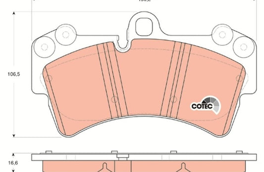Audi Q7 4LB,  Porsche Cayenne 9PA, VW Touareg 7LA Front Brake Pad Set - GDB1548 TRW