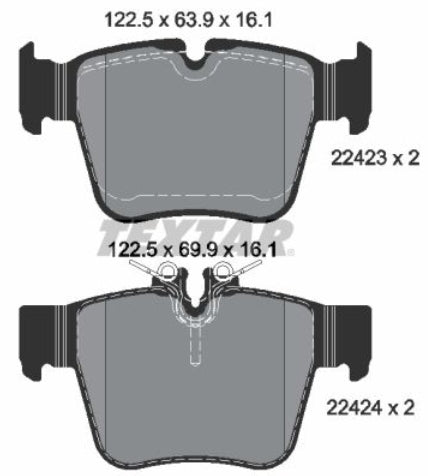 Mercedes W205, GLC X253 Rear Brake Pad Set - 2242301 Textar