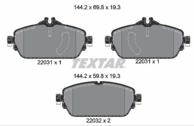 W205 brake deals pads