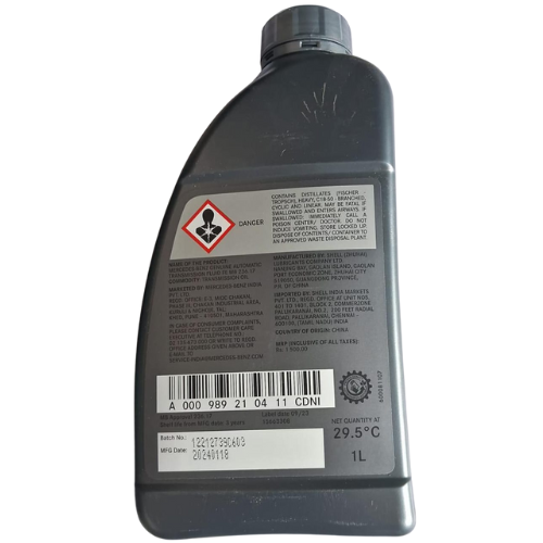 Mercedes 9 Speed Automatic Transmission Fluid MB 236.17 1L - Mercedes