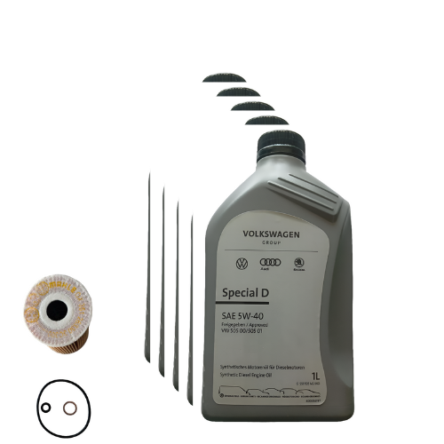 Audi, Skoda, VW Special D SAE 5W-40 5L (5x1L) + VW Oil Filter - VW 505 00/505 01