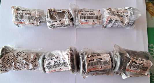 Toyota Innova Crysta - Front Bush Kit Set of 8 - 48632-0K060, 48654-0K070 - Toyota Genuine