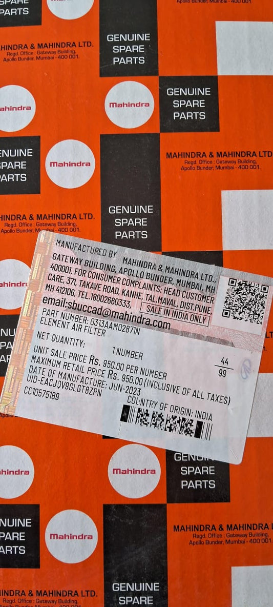 Mahindra XUV 500 2nd Generation - Air Filter - 0313AAM02871N - Mahindra