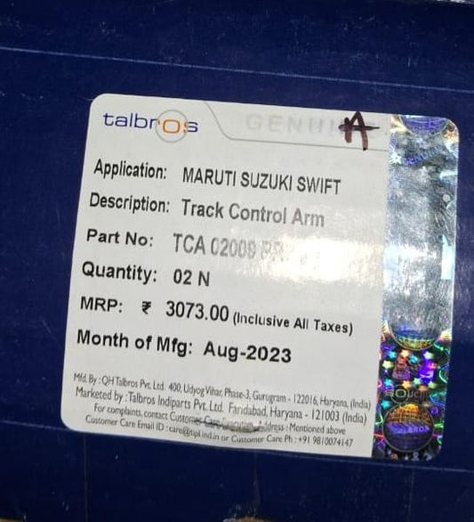 Maruti Suzuki Swift Old, Ritz - Front Lower Arm RH & LH Side Set - Talbros