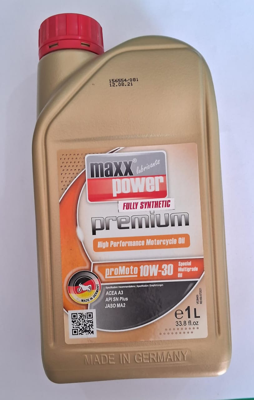 Bluechem 10W-30 Fully Synthetic Motorcycle Engine Oil 1 litre (Maxxpower Lubricants) - Bluechem