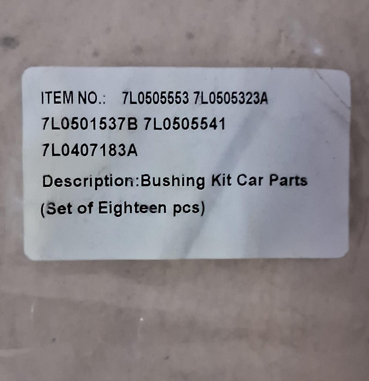 Audi Q7 4LB - Rear Bush Kit (Kit of 18 pcs) - MJ