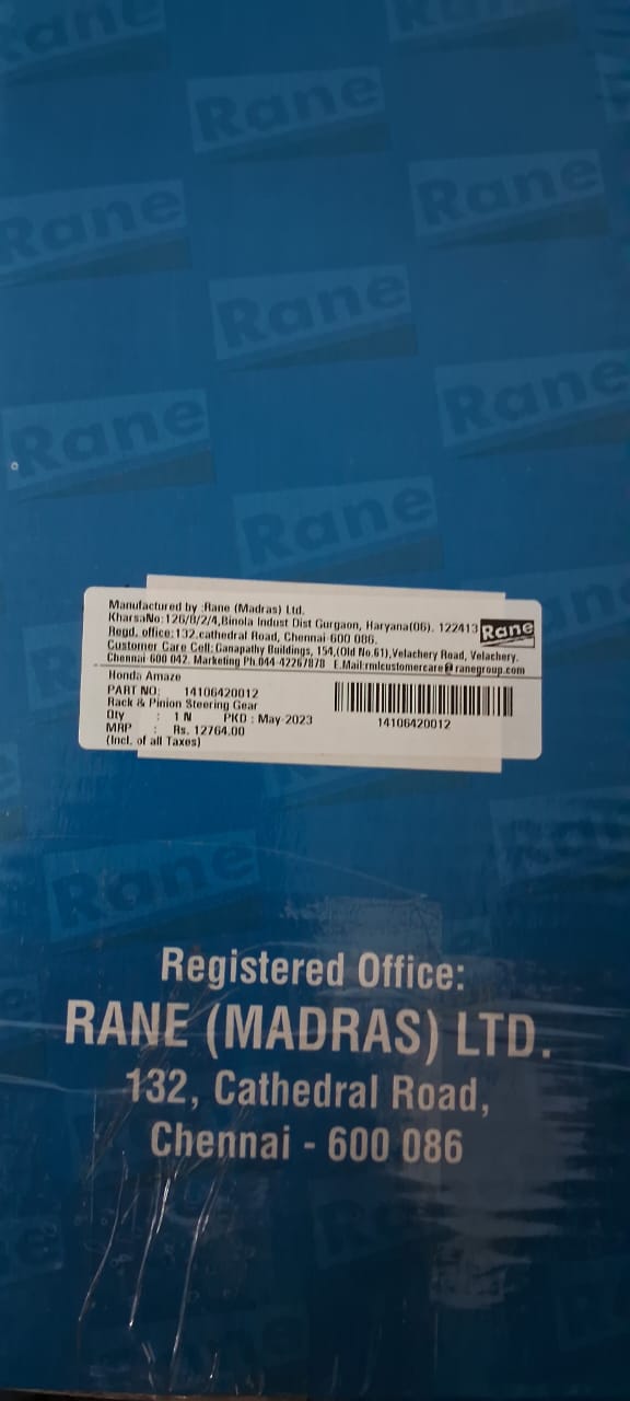 Honda Amaze Petrol - Steering Rack Assy - 14106420012 - Rane