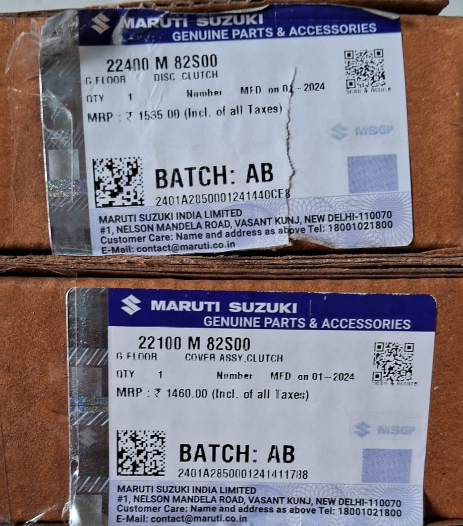 Maruti Suzuki Swift Latest Petrol (Feb 2021 Onwards) - Clutch Set - 22400 M 82S00, 22100 M 82S00 - MGP Genuine