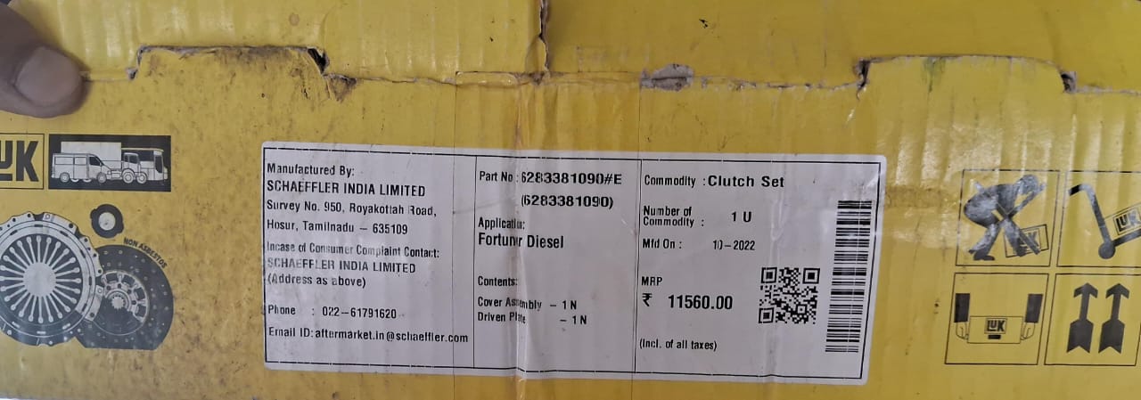 Toyota Innova Crysta, Fortuner - Clutch Set - 6283381090 - LUK