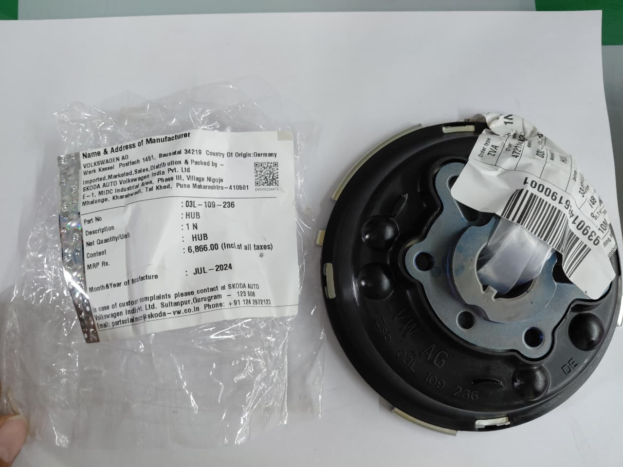 Audi A3 8V, A4 8K, A6 4G, Q3 8U, Q5 8R, VW Jetta, Passat, Tiguan, Polo, Skoda Fabia, Rapid, Superb, Yeti - CamShaft Gear Hub - 03L109236 - Volkswagen