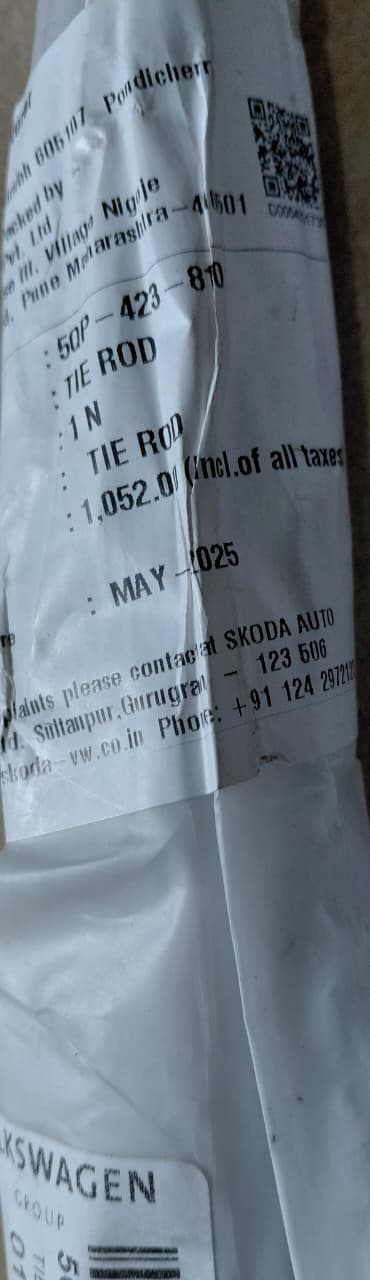 VW Taigun, Virtus, Skoda Kushaq, Slavia - Steering Ball Joint Set 5QP423810 - Volkswagen