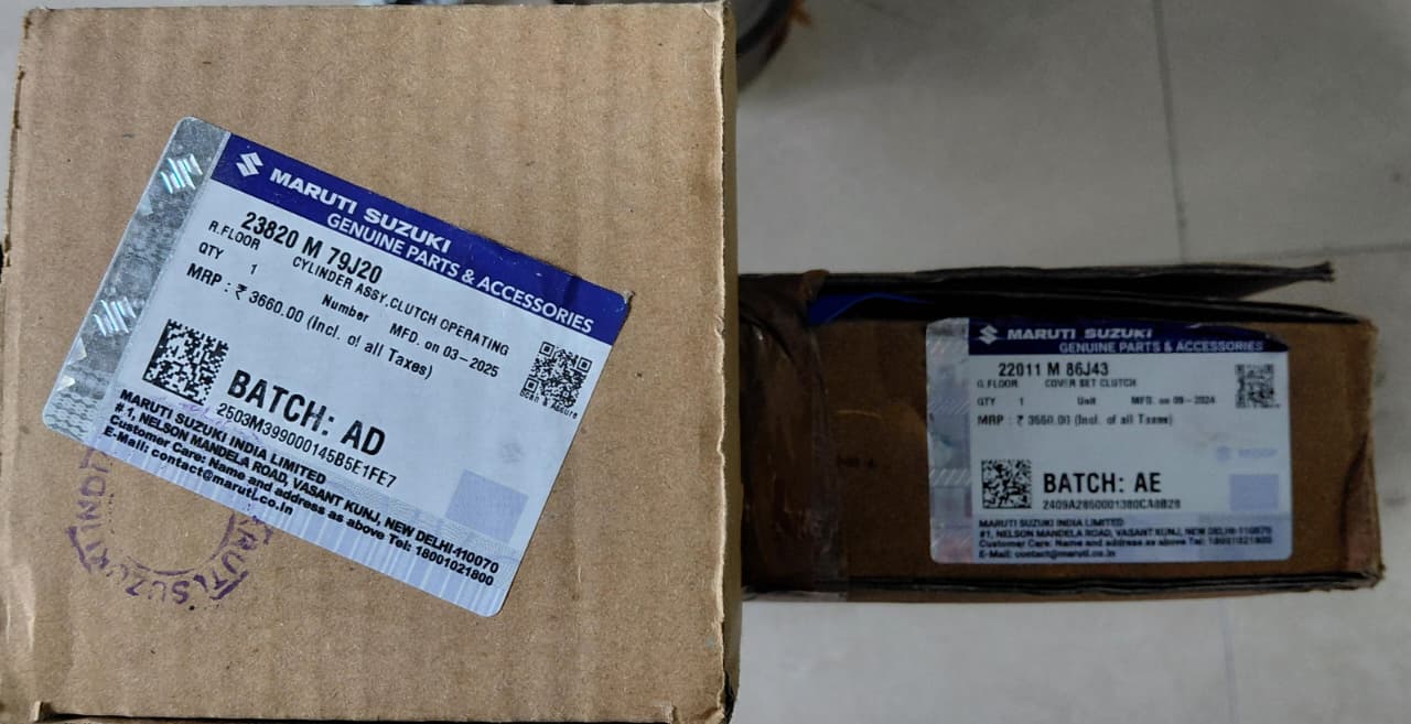 Maruti Suzuki Swift, Dzire, Ertiga, Ciaz, S-cross, XL6 Diesel - Clutch Set with bearing - 22011 M 86J43, 23820 M 79J20 - MGP Genuine