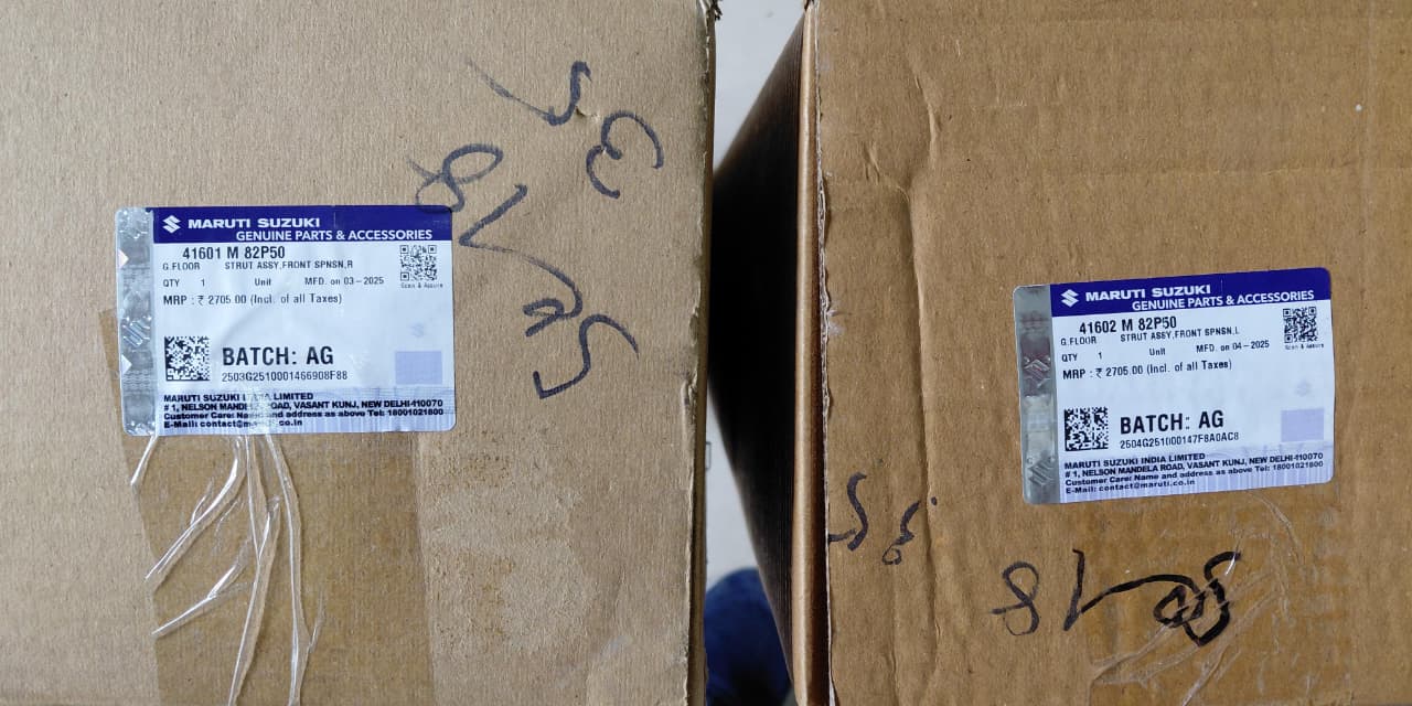 Maruti Suzuki Breeza old - Front Shocker Set - 41601 M 82P50 & 41602 M 82P50 - MGP Genuine