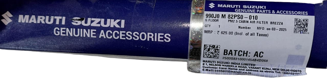 Maruti Suzuki Brezza - AC Filter (Cabin Air Filter PM 2.5) - 990J0M82PS0-010 - MGP Genuine