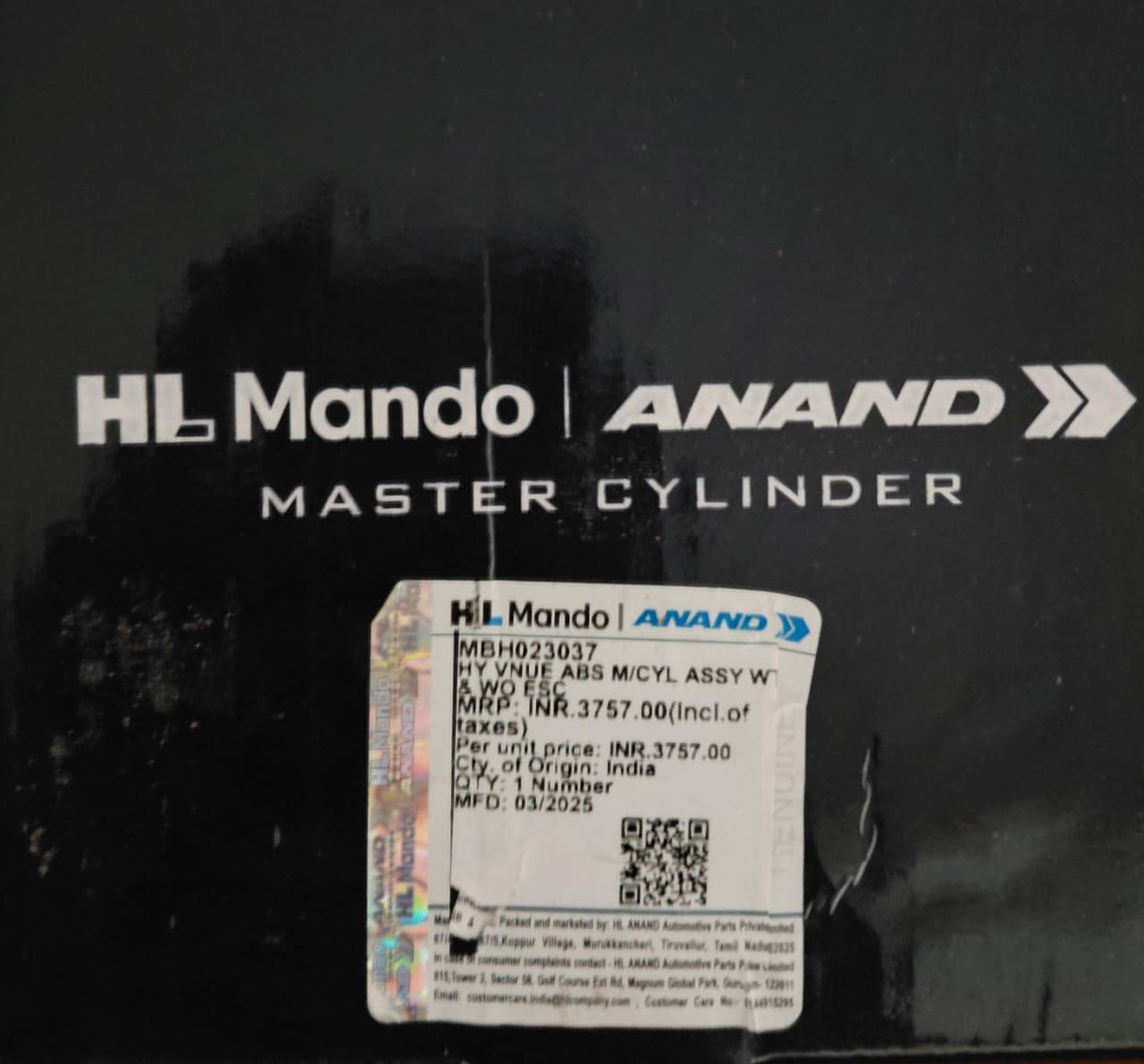 Hyundai Venue ABS Master Clynder Assy WT & WO ESC - MBH023037 Mando