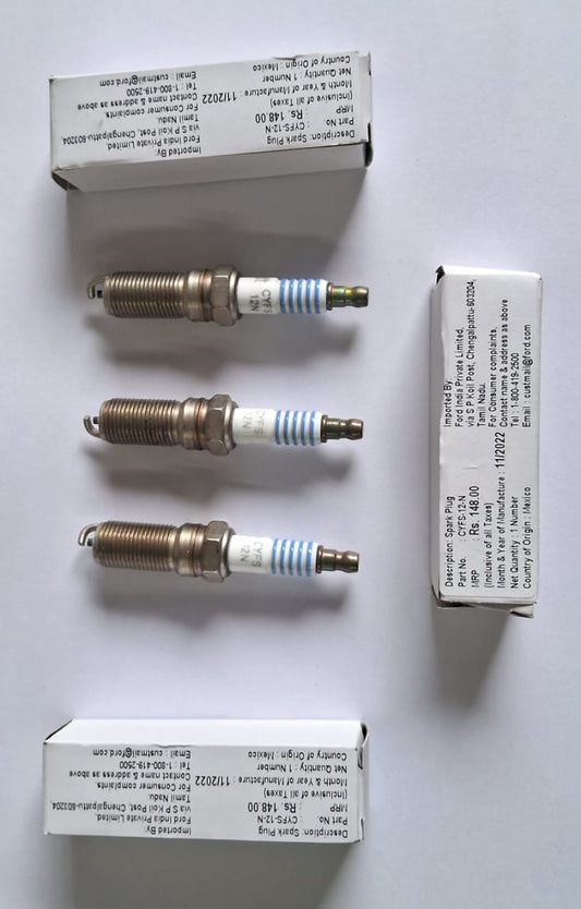 Ford Figo, Figo Aspire Petrol - Spark Plug CYFS-12-N (Set of 3) - Ford Genuine