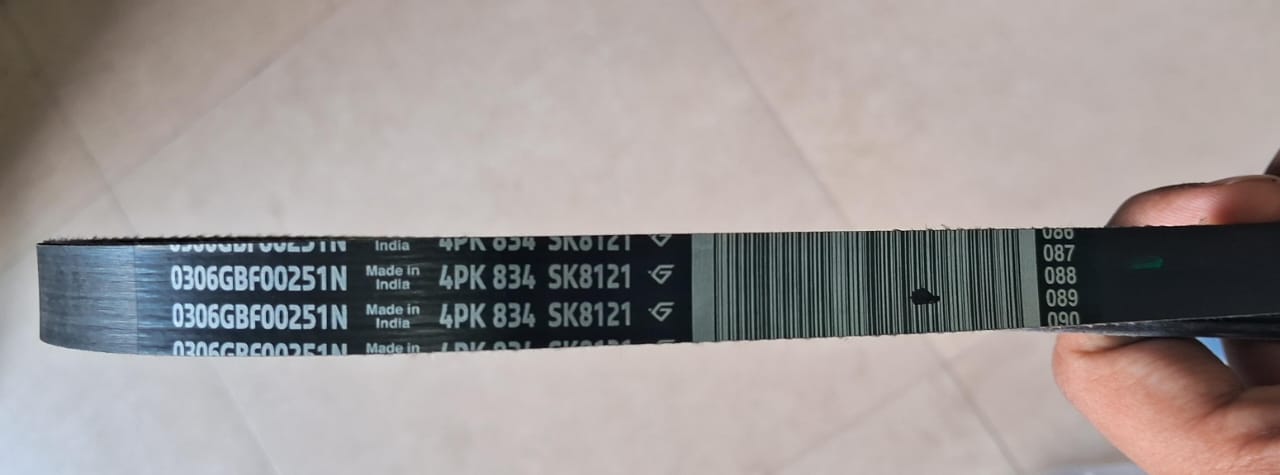 Honda City 1.4L Petrol, Mahindra - Fan Belt 4 PK 834 WP / PS - MJ