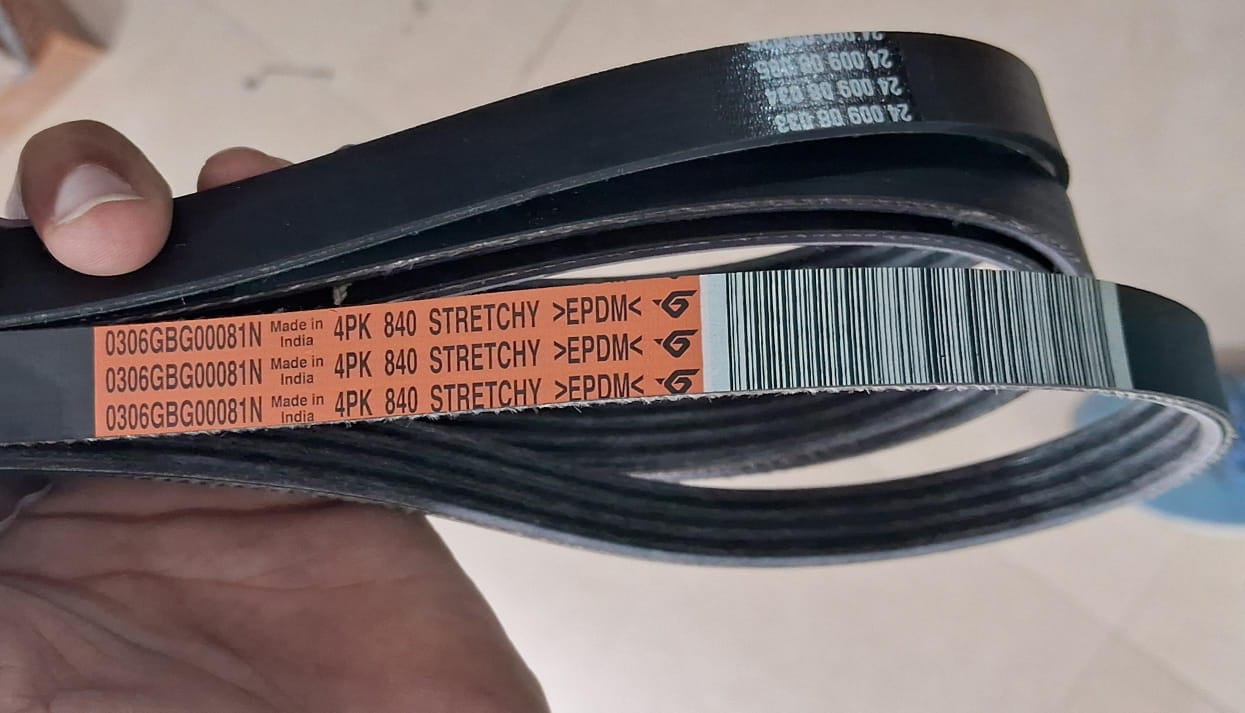 Chevrolet Beat, Fiat Palio 1.2, Mahindra - AC Fan Belt 4 PK 840 - MJ