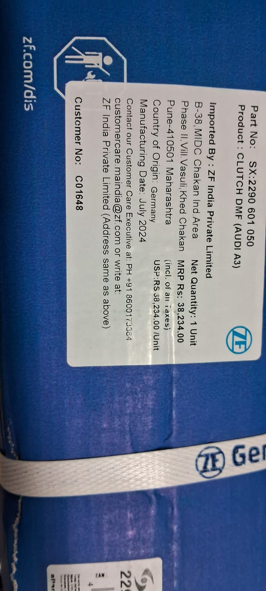 Audi A3, Skoda Yeti (5L) 2.0 TDI, Laura 2.0 TDI, VW Jetta III 1.9 TDI - Clutch Kit DMF 2290601050 - Sachs