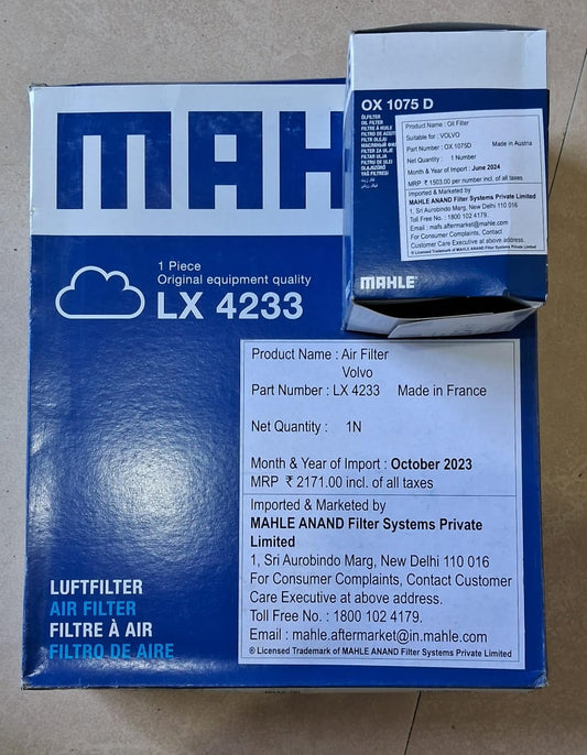 Volvo XC90 II (256) D5 AWD 2016-21 - Service Combo - Castrol Edge Professional 0W-20 5 litres + Mahle Oil & Air Filter