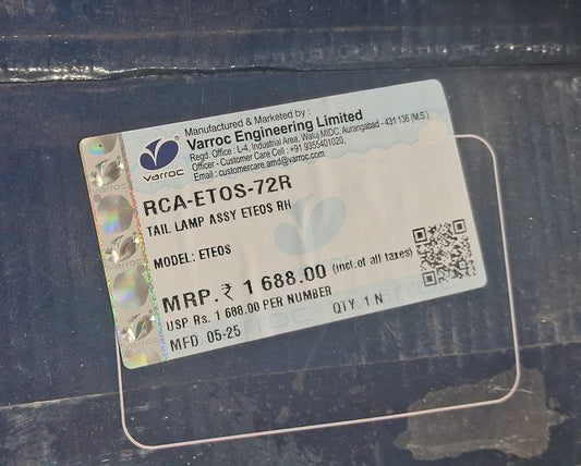 Toyota Etios Tail Light Right - RCA-ETOS-72R Varroc