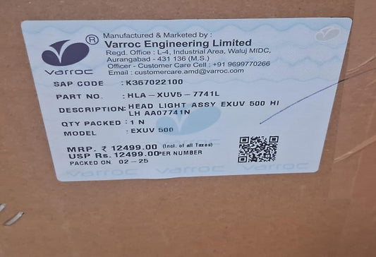 Mahindra XUV 500 Head Light Left - HLA-XUV5-7741L Varroc