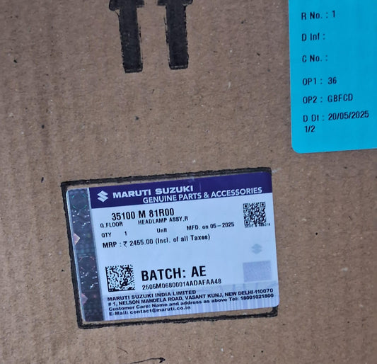Maruti Suzuki Celerio N/M - Head Light Right Side - 35100 M 81R00 - MGP