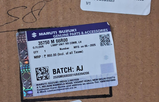 Maruti Suzuki Ignis - Tail Light Left Side 35750 M 66R00 - MGP