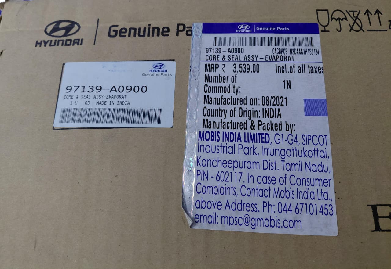 Hyundai Creta old - Cooling Coil (Evaporator) - 97139-A0900 - Hyundai