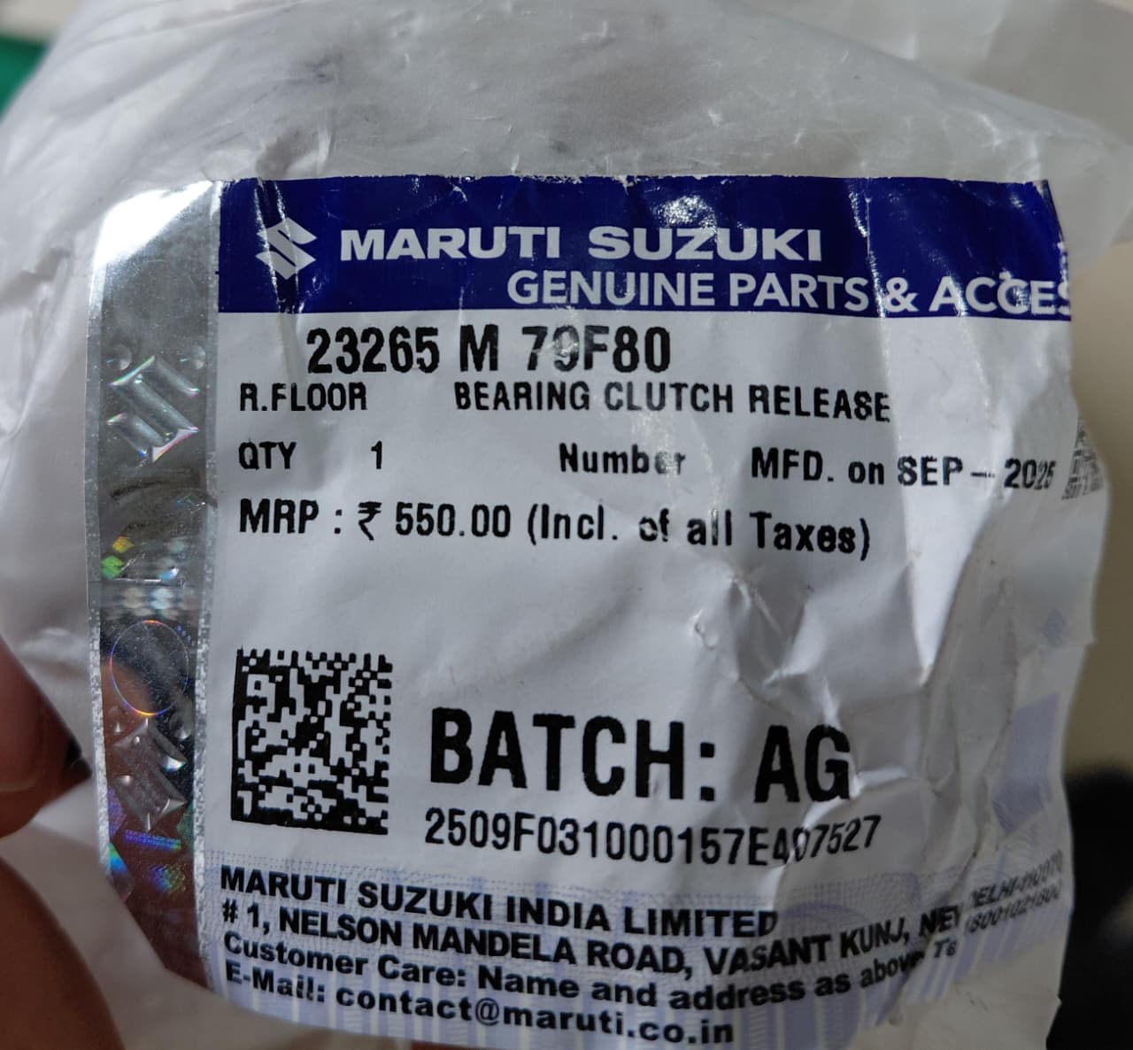 Maruti Suzuki Swift Latest Petrol (Feb 2021 Onwards) - Clutch Set with bearing - 22400 M 82S00, 22100 M 82S00, 23265 M 79F80 - MGP Genuine