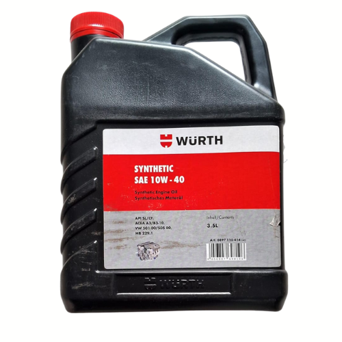 Wurth Synthetic Engine Oil SAE 10W-40 3.5 Ltrs - Wurth