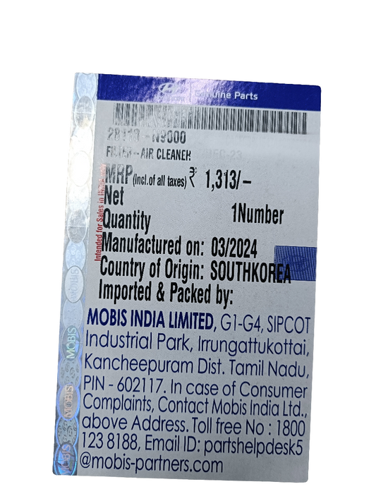 Hyundai Tucson Air Filter -28113-N9000 Hyundai