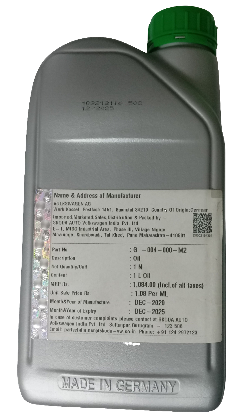 Audi, Skoda, VW Hydraulic Oil (Megatronics oil) - G004000M2 VW