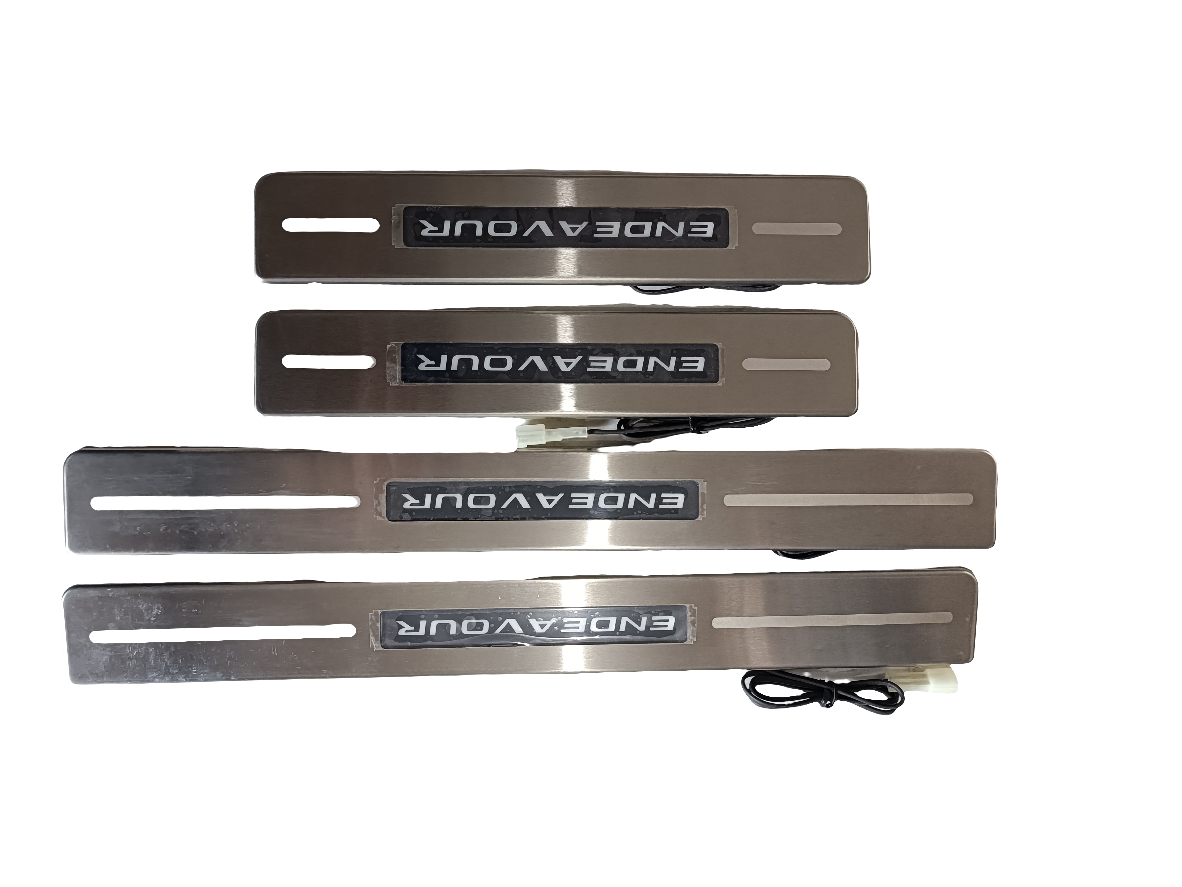 Ford Endeavour Illuminated Scuff Plates (Door Steel Plates) with LED Light Set of 4 - SBA0180 Ford